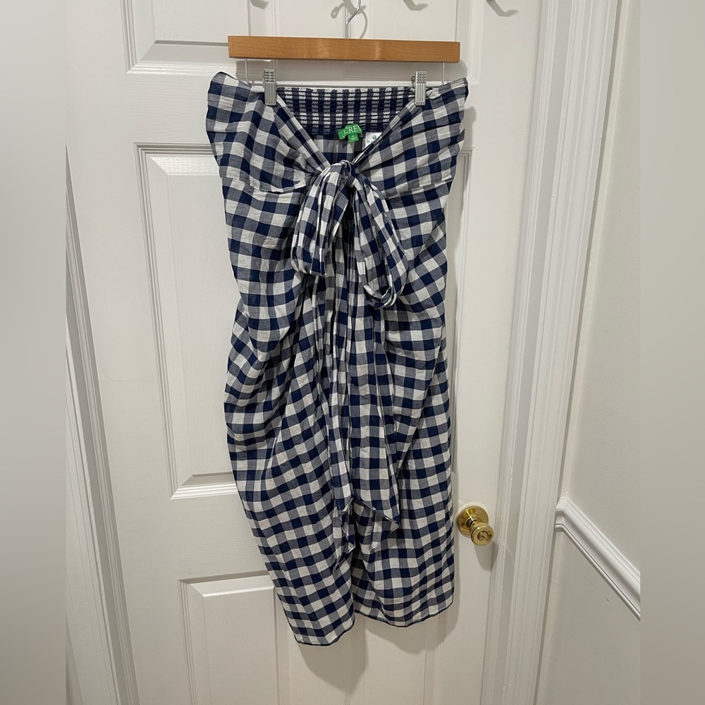 J. Crew Draped Beach Sarong in Gingham